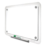 iQ Total Erase Translucent-Edge Board, 49" x 32", White Surface, Clear Plastic Frame