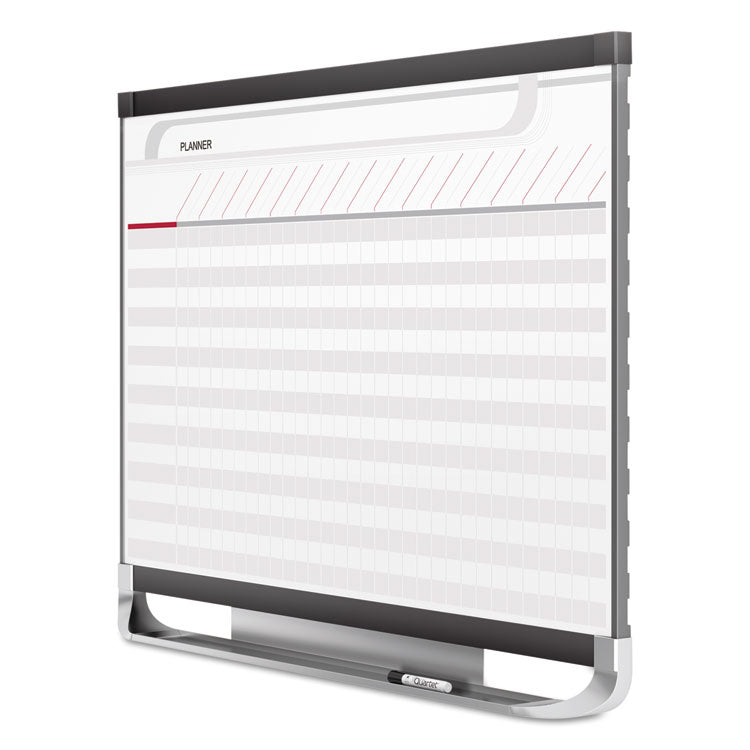 Prestige 2 Magnetic Total Erase Project Planner, Spreadsheet Format, 36" x 24", White Surface, Graphite Gray Fiberboard Frame