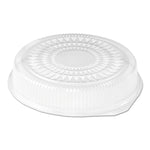 Round Plastic Dome Lid, Embossed, Fits 212/213, 16" Diameter, Clear, 25/Carton