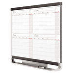 Prestige 2 Magnetic Total Erase Four-Month Calendar, 36" x 24", White Surface, Graphite Gray Fiberboard/Plastic Frame