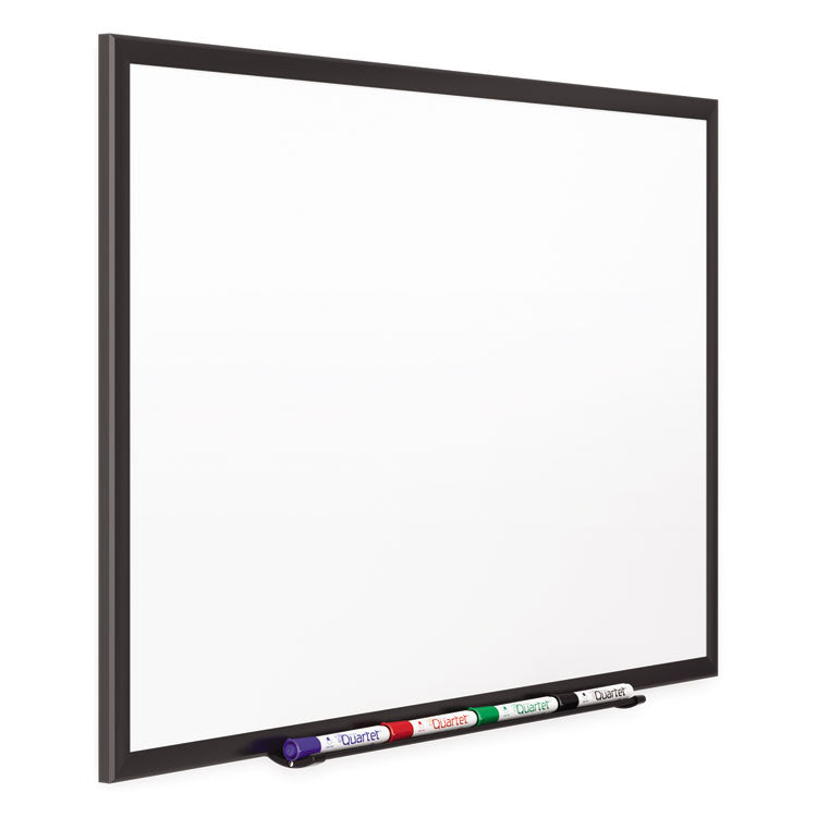 Classic Series Porcelain Magnetic Dry Erase Board, 48" x 36", White Surface, Black Aluminum Frame