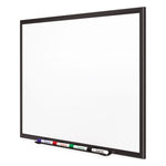 Classic Series Porcelain Magnetic Dry Erase Board, 48" x 36", White Surface, Black Aluminum Frame