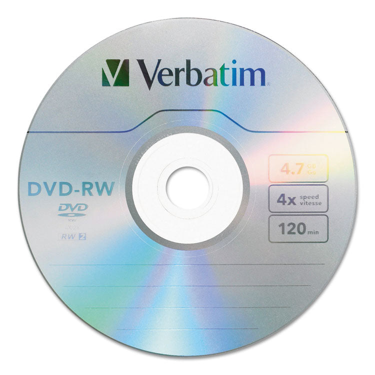 DVD-RW Rewritable Disc, 4.7 GB, 4x, Spindle, Silver, 30/Pack