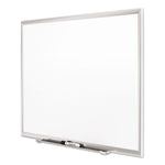 Classic Series Porcelain Magnetic Dry Erase Board, 36" x 24", White Surface, Satin Aluminum Frame
