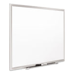 Classic Series Porcelain Magnetic Dry Erase Board, 60" x 36", White Surface, Satin Aluminum Frame