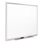 Classic Series Porcelain Magnetic Dry Erase Board, 36" x 24", White Surface, Satin Aluminum Frame