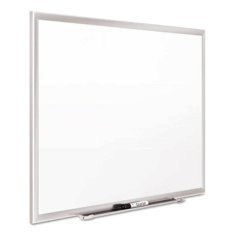 Classic Series Porcelain Magnetic Dry Erase Board, 36" x 24", White Surface, Satin Aluminum Frame