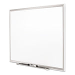 Classic Series Porcelain Magnetic Dry Erase Board, 72" x 48", White Surface, Satin Aluminum Frame
