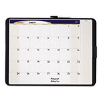 Tack/Write Monthly Calendar Board, Monthly Planning/Scheduling, 23" x 17", White Surface, Black Plastic Frame