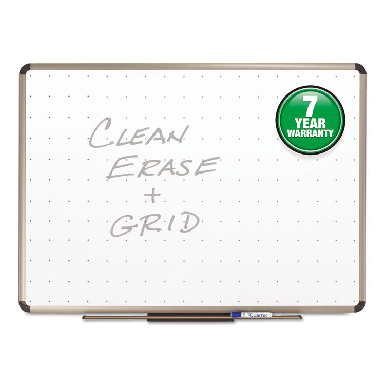 Prestige Total Erase Whiteboard, 48" x 36", White Surface, Euro Titanium Finished Aluminum Frame