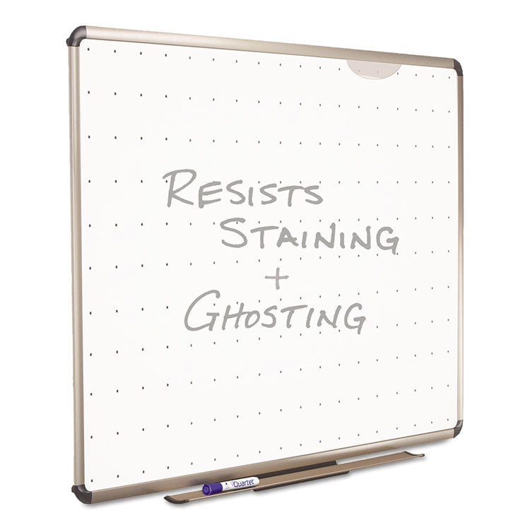 Prestige Total Erase Whiteboard, 48" x 36", White Surface, Euro Titanium Finished Aluminum Frame