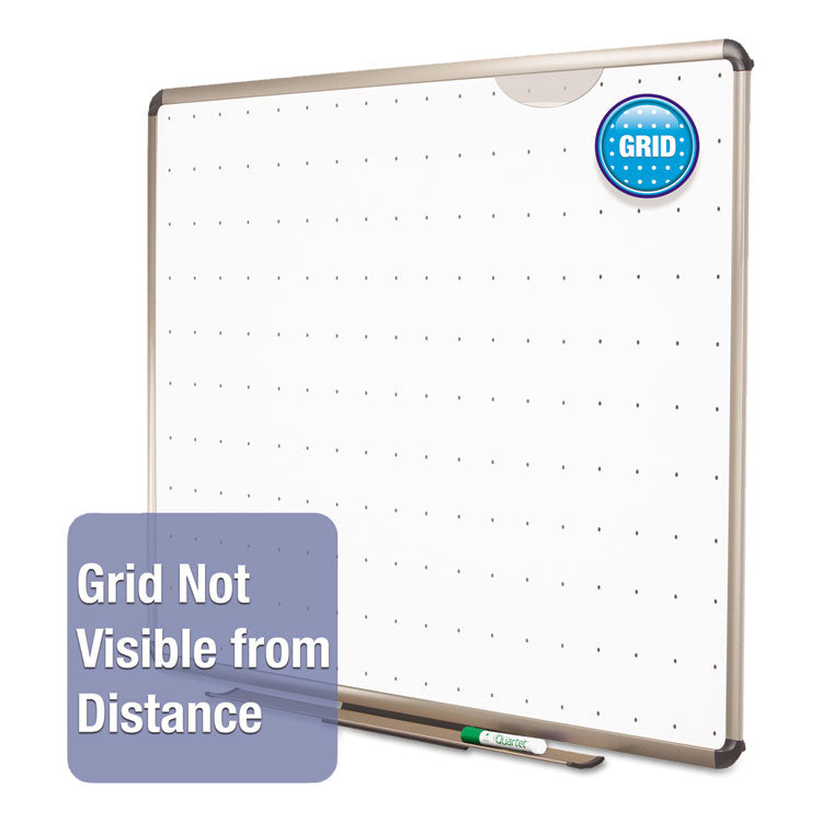 Prestige Total Erase Whiteboard, 48" x 36", White Surface, Euro Titanium Finished Aluminum Frame