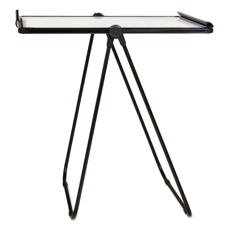 Ultima Presentation Easel, 27" x 34", White Surface, Black Metal Frame