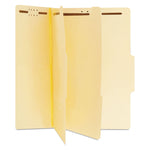 Six-Section Classification Folders, 2" Expansion, 2 Dividers, 6 Fasteners, Letter Size, Manila Exterior, 15/Box