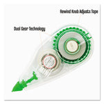 MONO Mini Correction Tape, Non-Refillable, Clear Applicator, 0.17" x 315", 10/Pack