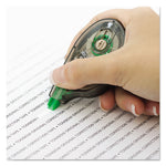 MONO Correction Tape, Gray/Clear Applicator, 0.17" x 394", White Tape, 10/Pack