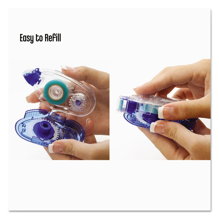 Permanent Adhesive Refill, 0.33" X 39.33 Ft, Dries White, 3/pack