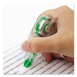 MONO Mini Correction Tape, Non-Refillable, Clear Applicator, 0.17" x 315", 10/Pack