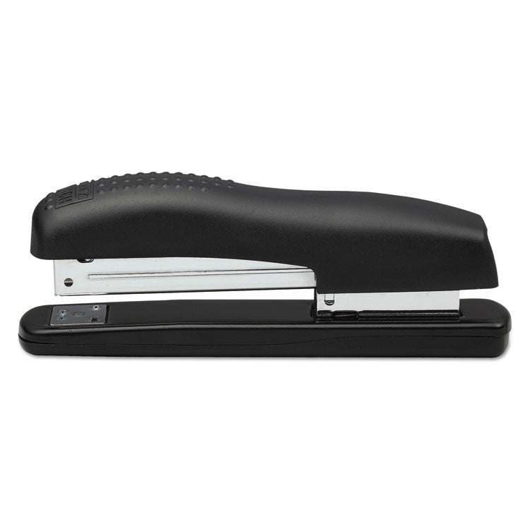 Ergonomic Desktop Stapler, 20-Sheet Capacity, Black