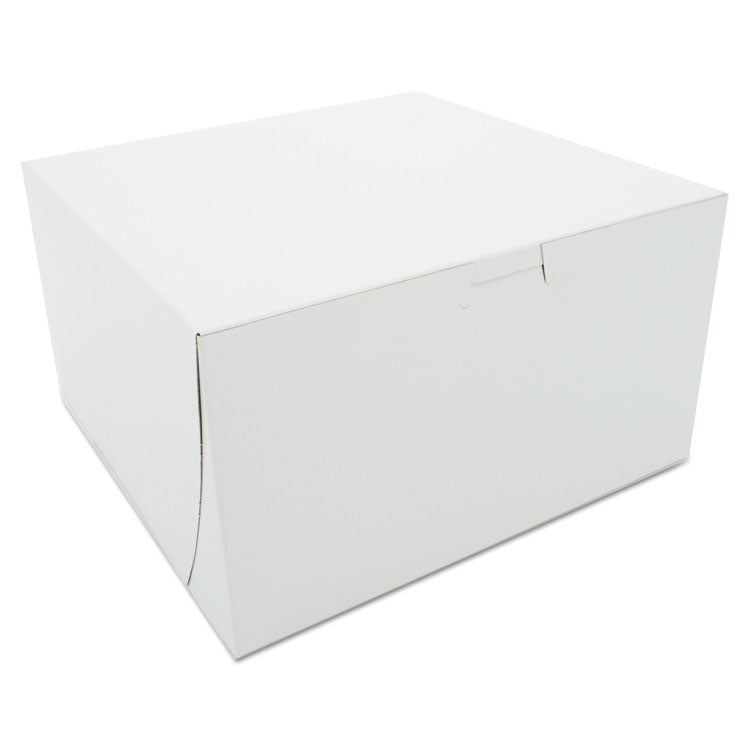 White One-Piece Non-Window Bakery Boxes, 9 x 9 x 5, White, Paper, 100/Carton