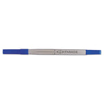 Refill For Parker Roller Ball Pens, Medium Conical Tip, Blue Ink