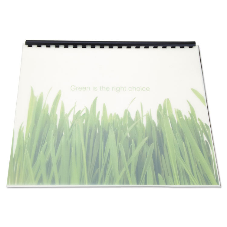 100% Recycled Poly Binding Cover, Frost, 11 x 8.5, Unpunched, 25/Pack