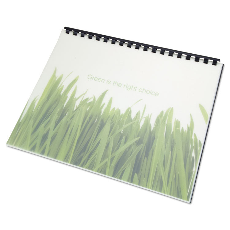 100% Recycled Poly Binding Cover, Frost, 11 x 8.5, Unpunched, 25/Pack
