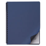 Linen Textured Standard Presentation Covers for Binding Systems, Navy, 11.25 x 8.75, Unpunched, 50/Pack