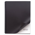 Opaque Plastic Presentation Covers for Binding Systems, Black, 11 x 8.5, Unpunched, 50/Pack