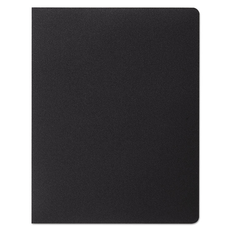 Opaque Plastic Presentation Covers for Binding Systems, Black, 11.25 x 8.75, Unpunched, 25/Pack