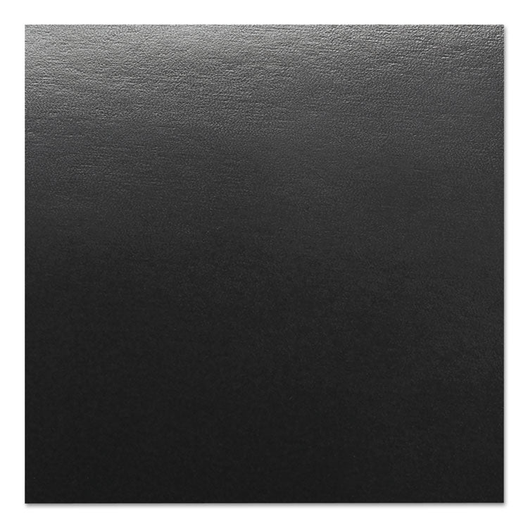 Leather-Look Presentation Covers for Binding Systems, Black, 11.25 x 8.75, Unpunched, 50 Sets/Pack