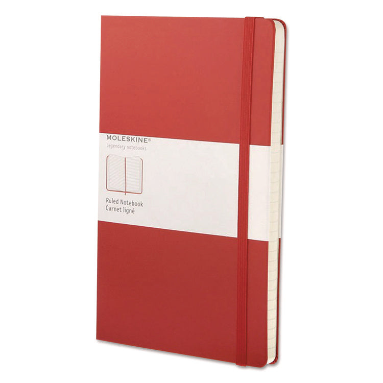 Classic Colored Hardcover Notebook, 1-Subject, Narrow Rule, Red Cover, (240) 8.25 x 5 Sheets