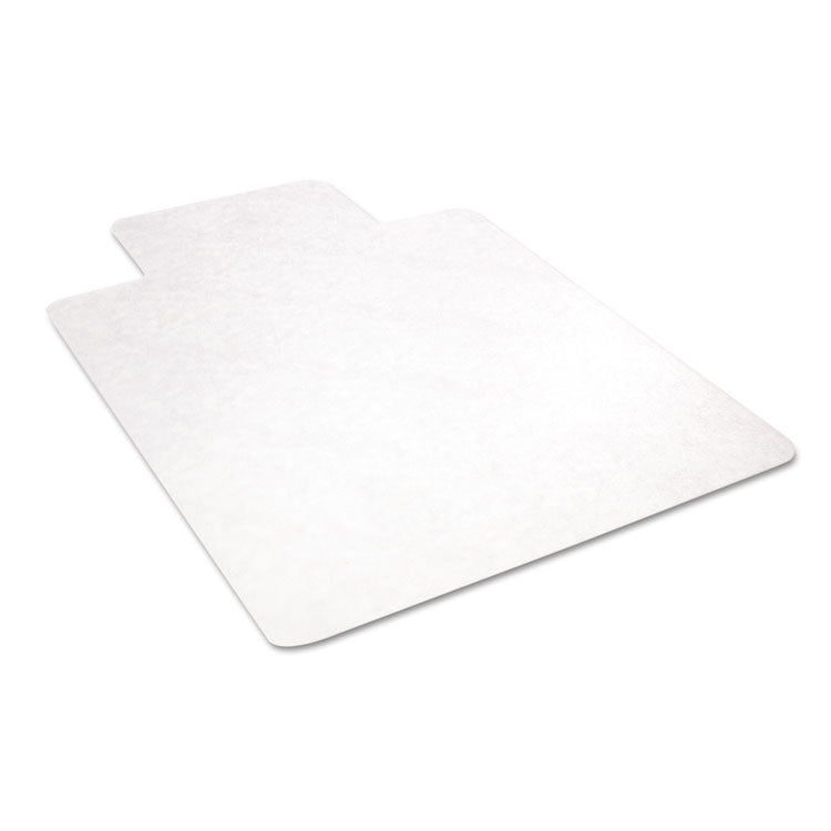EconoMat All Day Use Chair Mat for Hard Floors, Flat Packed, 45 x 53, Wide Lipped, Clear
