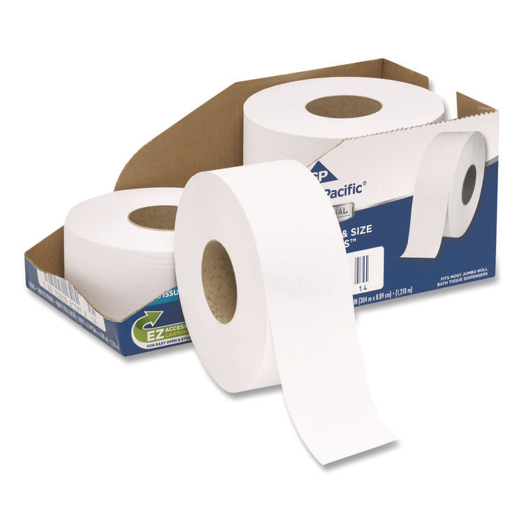 White Jumbo Bathroom Tissue, Septic Safe, 2-Ply, 3.5 x 1,000 ft, 4/Carton