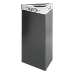 Trifecta Waste Receptacle Lid, Laser Cut "WASTE" Inscription, 20w x 20d x 3h, Stainless Steel