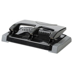 45-Sheet Smarttouch Three-Hole Punch, 9/32" Holes, Black/gray