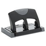 45-Sheet Smarttouch Three-Hole Punch, 9/32" Holes, Black/gray
