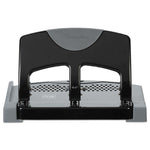 45-Sheet Smarttouch Three-Hole Punch, 9/32" Holes, Black/gray
