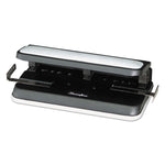 32-Sheet Easy Touch Two- To Three-Hole Punch With Cintamatic Centering, 9/32" Holes, Black/gray