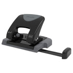 20-Sheet Smarttouch Two-Hole Punch, 9/32" Holes, Black/gray
