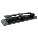20-Sheet Smarttouch Three-Hole Punch, 9/32" Holes, Black/gray