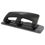 20-Sheet Smarttouch Three-Hole Punch, 9/32" Holes, Black/gray