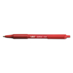 Soft Feel Ballpoint Pen, Retractable, Medium 1 Mm, Red Ink, Red Barrel, Dozen