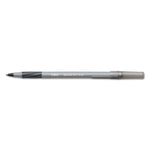 Round Stic Grip Xtra Comfort Ballpoint Pen, Easy-Glide System, Stick, Medium 1.2 mm, Black Ink, Gray/Black Barrel, Dozen