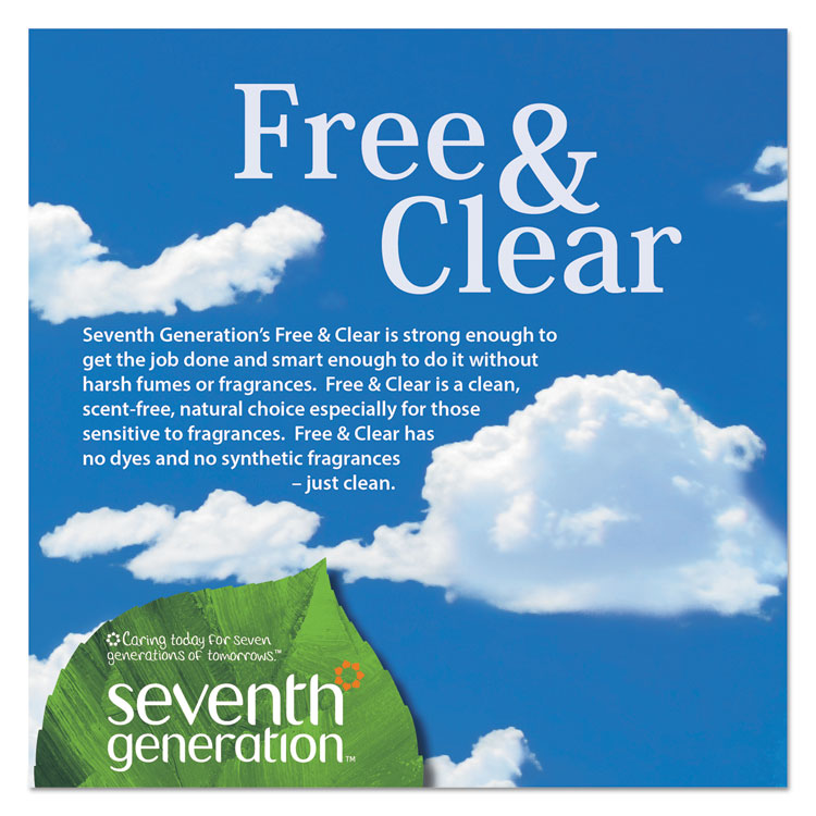 Free and Clear Baby Wipes, 7 x 7, Unscented, White, 64/Flip-Top Pack