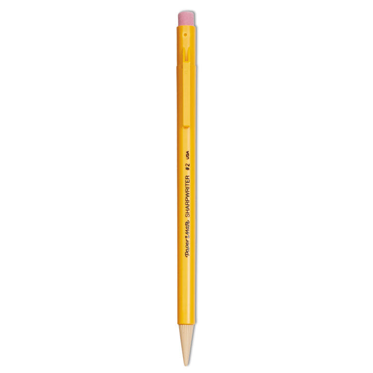Sharpwriter Mechanical Pencil, 0.7 mm, HB (#2), Black Lead, Classic Yellow Barrel, Dozen