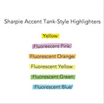 Tank Style Highlighters, Blue Ink, Chisel Tip, Blue Barrel, Dozen