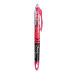 Liquid Pen Style Highlighters, Fluorescent Pink Ink, Chisel Tip, Pink/black/clear Barrel, Dozen