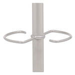 Wavy Coat Tree, Six Hangers/Two Knobs/Four Hooks, 18.88w x 14d x 68.5h, Silver/Wood