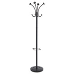 Viena Coat Stand, Eight Knobs, Steel, 16w x 16d x 70.6h, Black